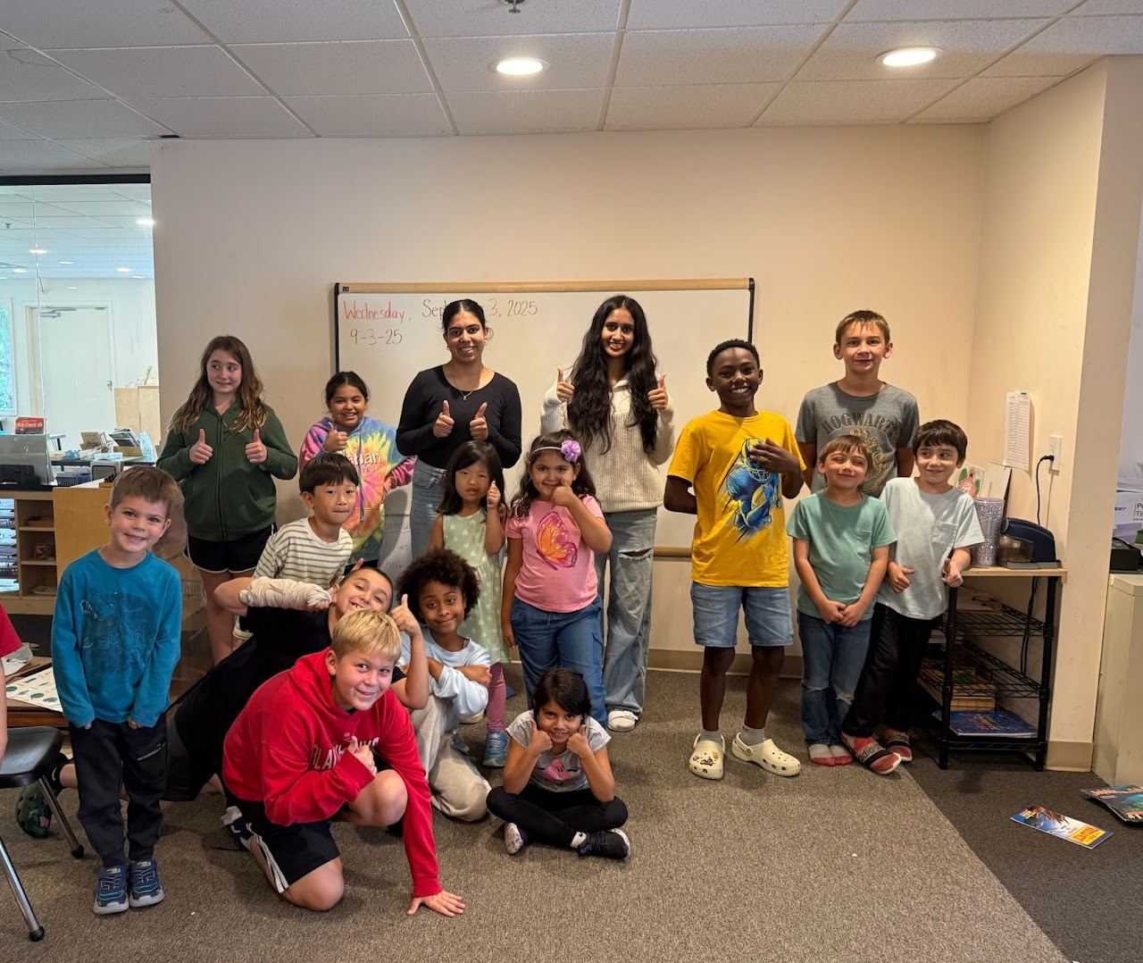 Students participating in Bookmark Project outreach